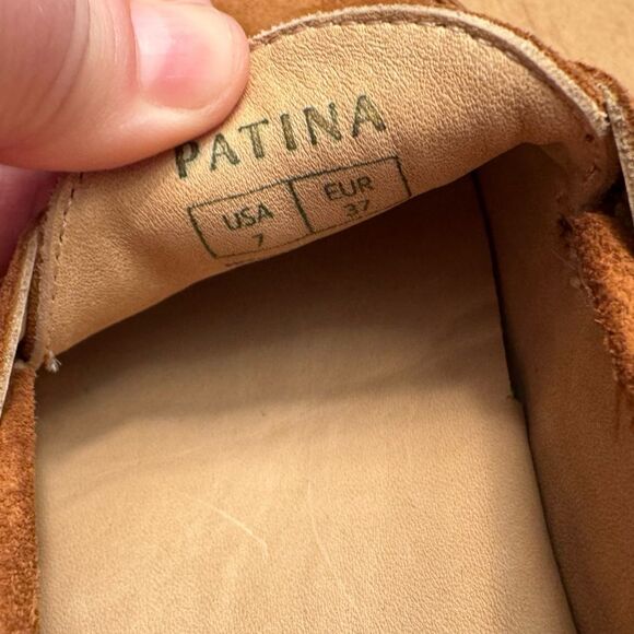 Patina Portland tan Suede leather Penny Loafers casual comfortable size 7 flats - Picture 7 of 9